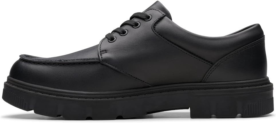 Boy's Lorcam Edge YOxford Flat 6.5 UK Black Leather