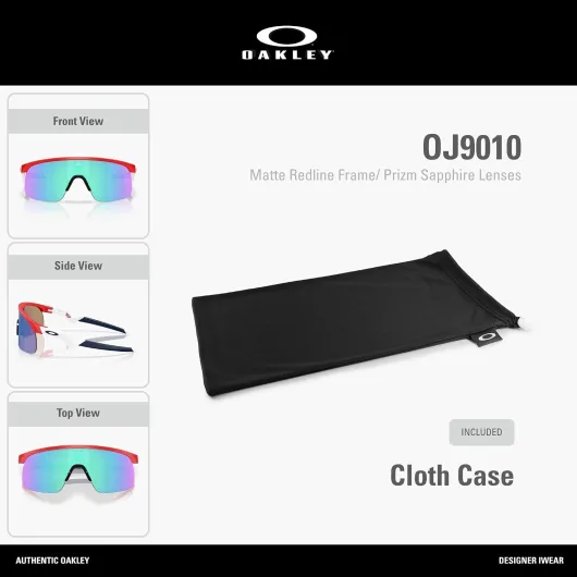Oakley Oj9010 Resistor Rectangular Sunglasses Matt Red / Prizm Sapphire 23 - Millimetres