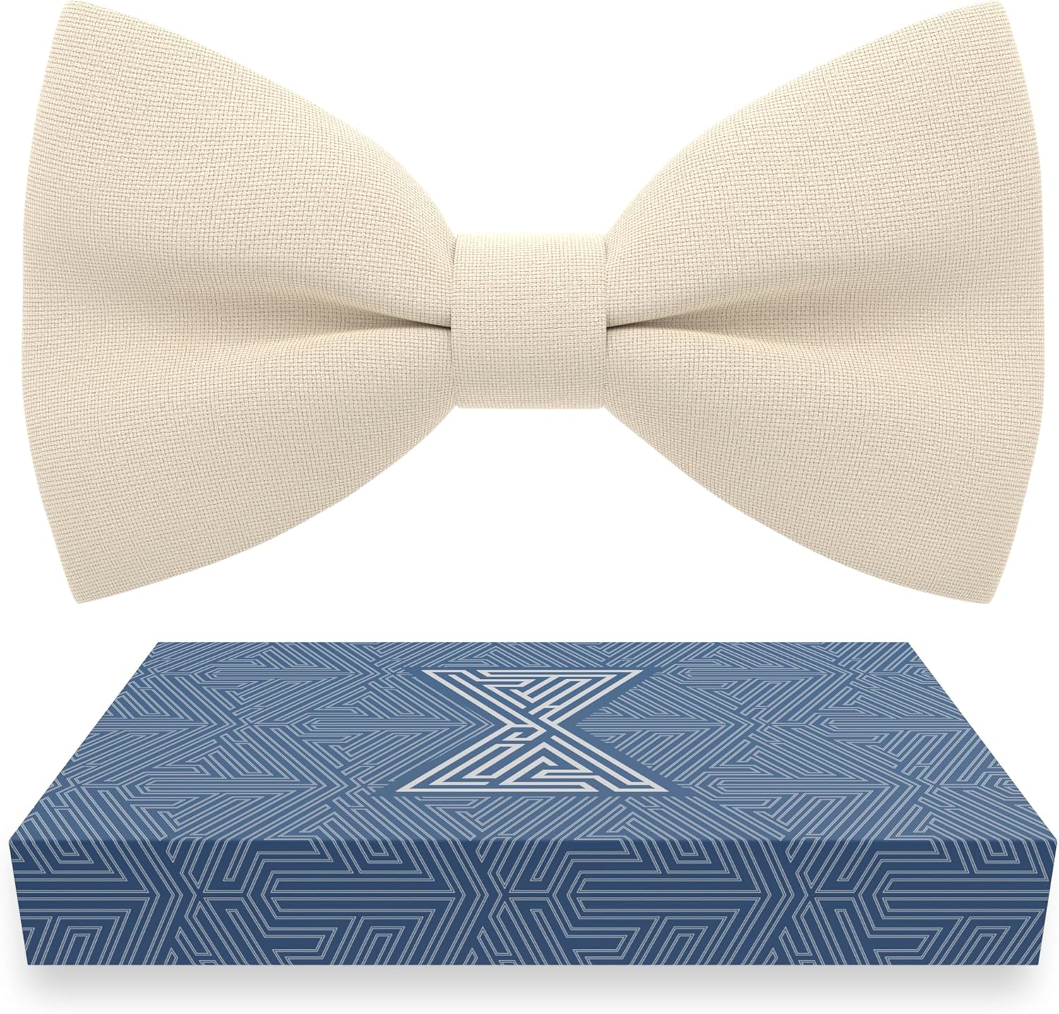 Mens Bowties Pre-tied Shape Clip on Bowtie Solid Men Formal Wear for kids, baby boys, toddler any age bow ties S - (0-5 yrs., babies, toddlers) 06 Ivory-beige