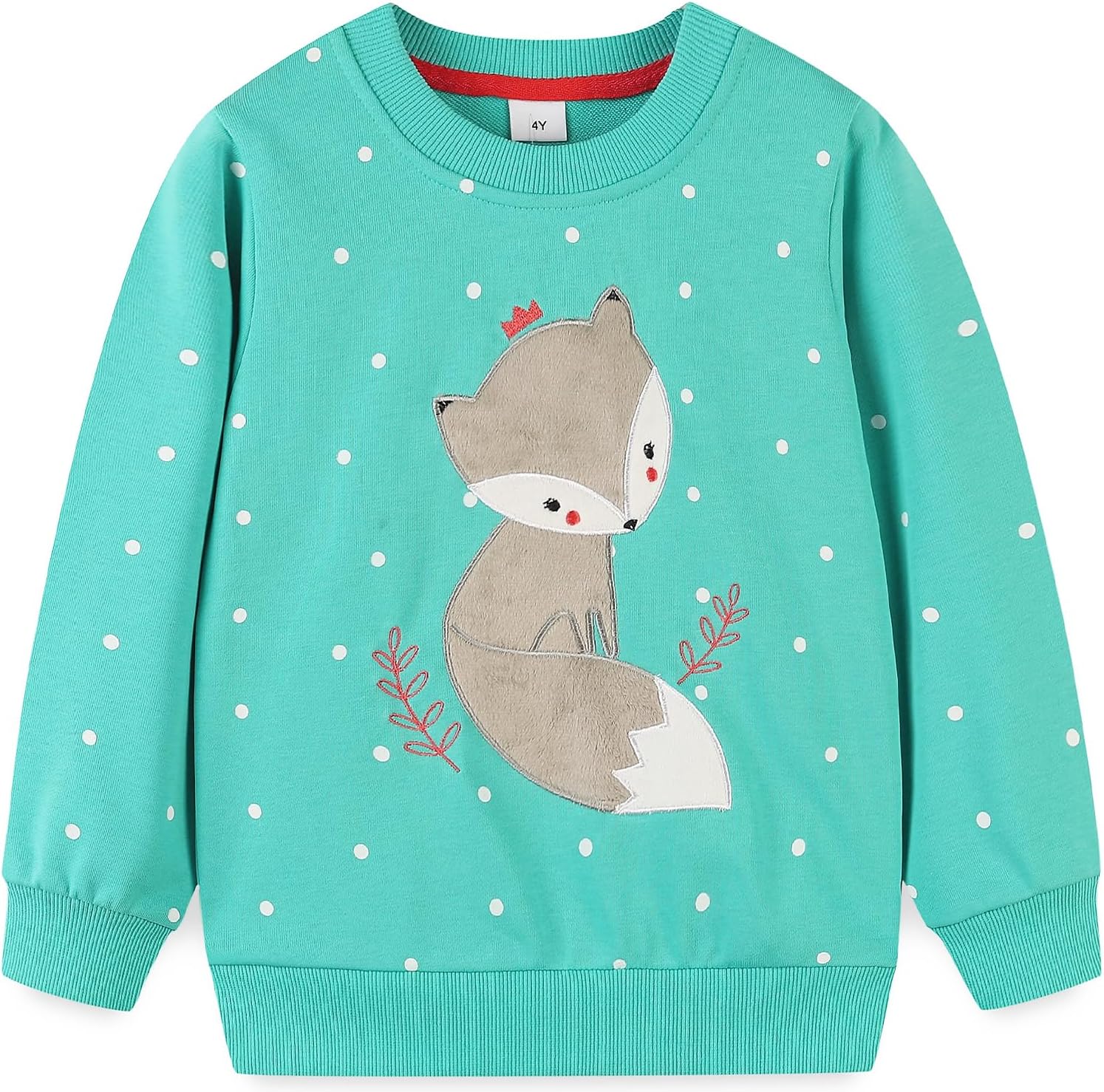 Toddler Girl Sweatshirt Clothes Outfit,Cotton Crewneck Christmas Clothing 2T Blue Fox#