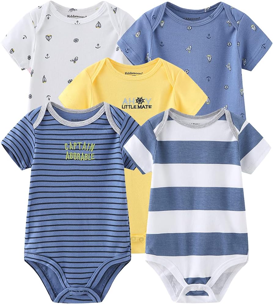 Unisex Baby 5-Pack Short-Sleeve Bodysuit