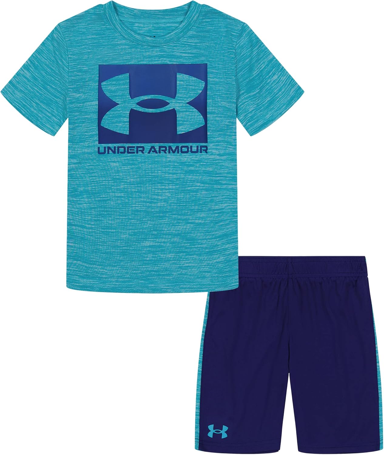 Boys' Short Sleeve Tee and Short Set, Lightweight and Breathable Blue Surf Dropback 6