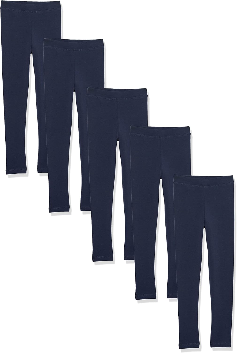 Girls and Toddlers' Leggings, Multipacks 5 Navy X-Large