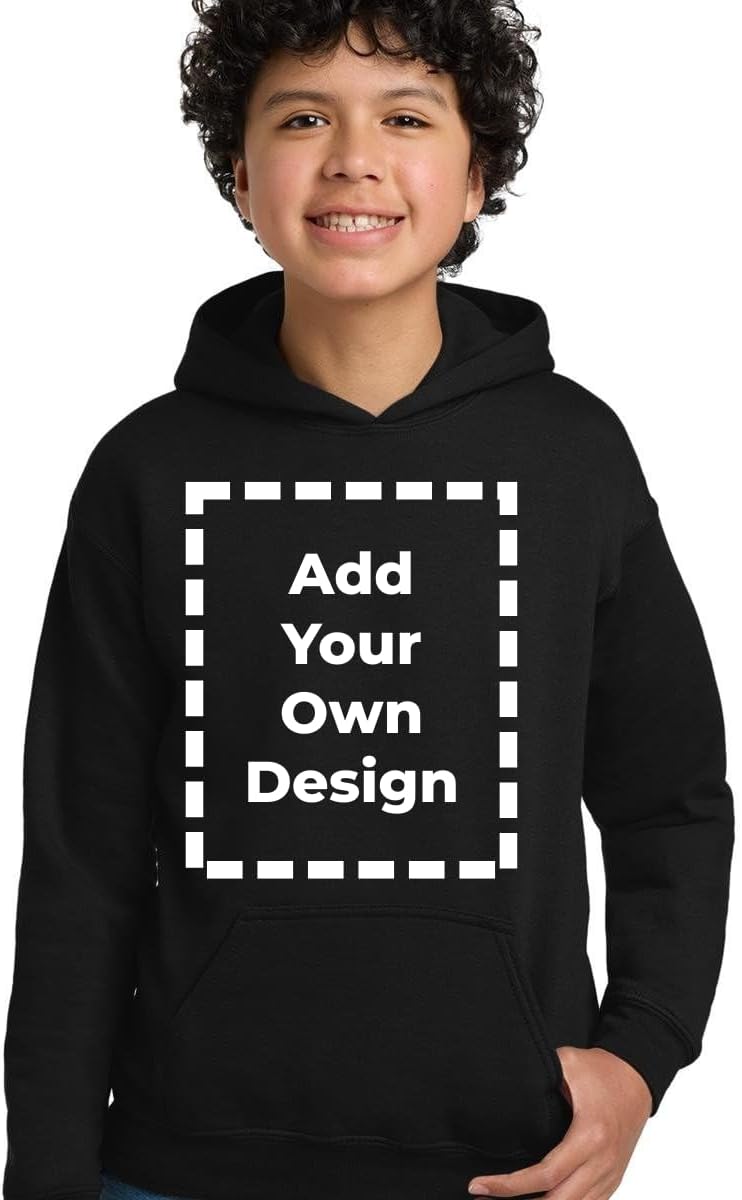 Custom Hoodies for Kids Design Your Own Custom Sweatshirt Kids Personalized Hoodie Medium Black