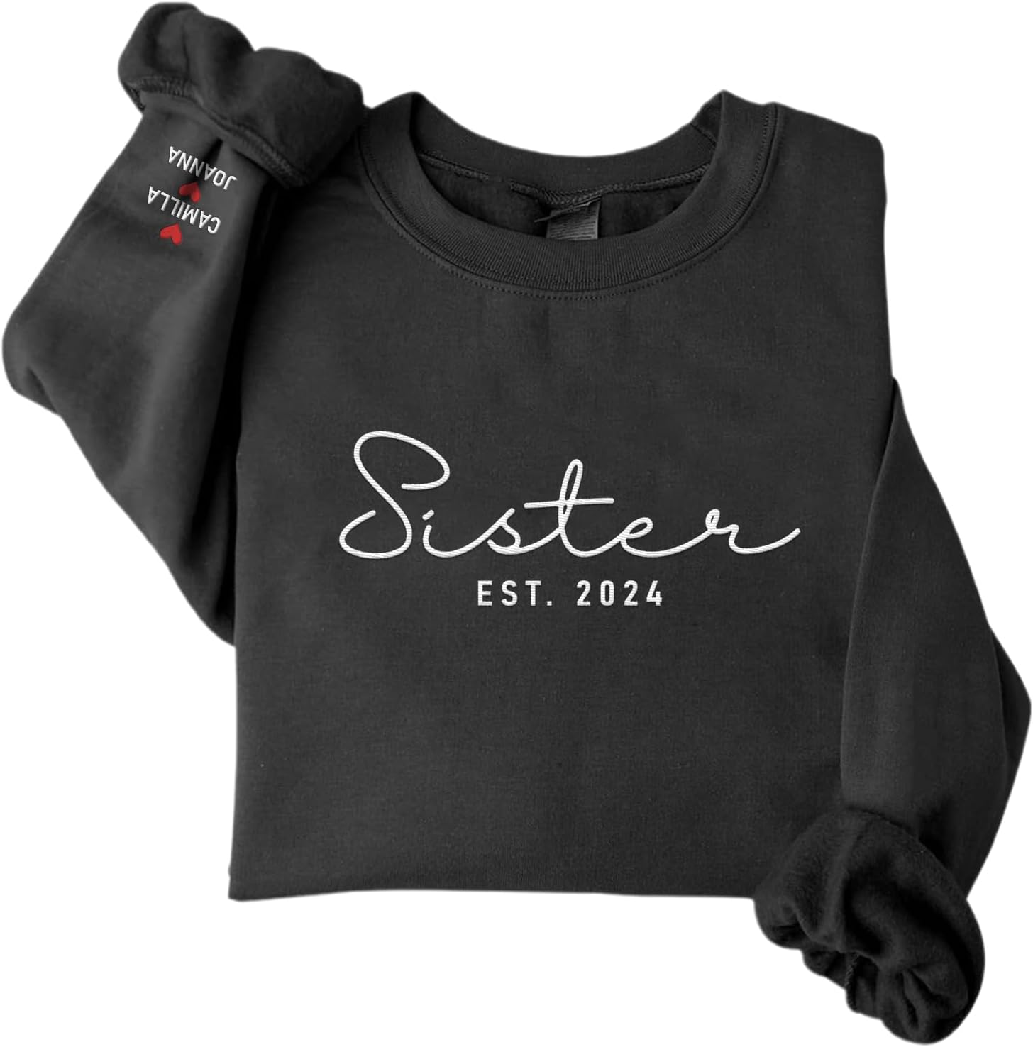 Personalized Embroidered Sweatshirt, Big Sis & Little Sister Matching Hoodies, Gifts For Sisters
