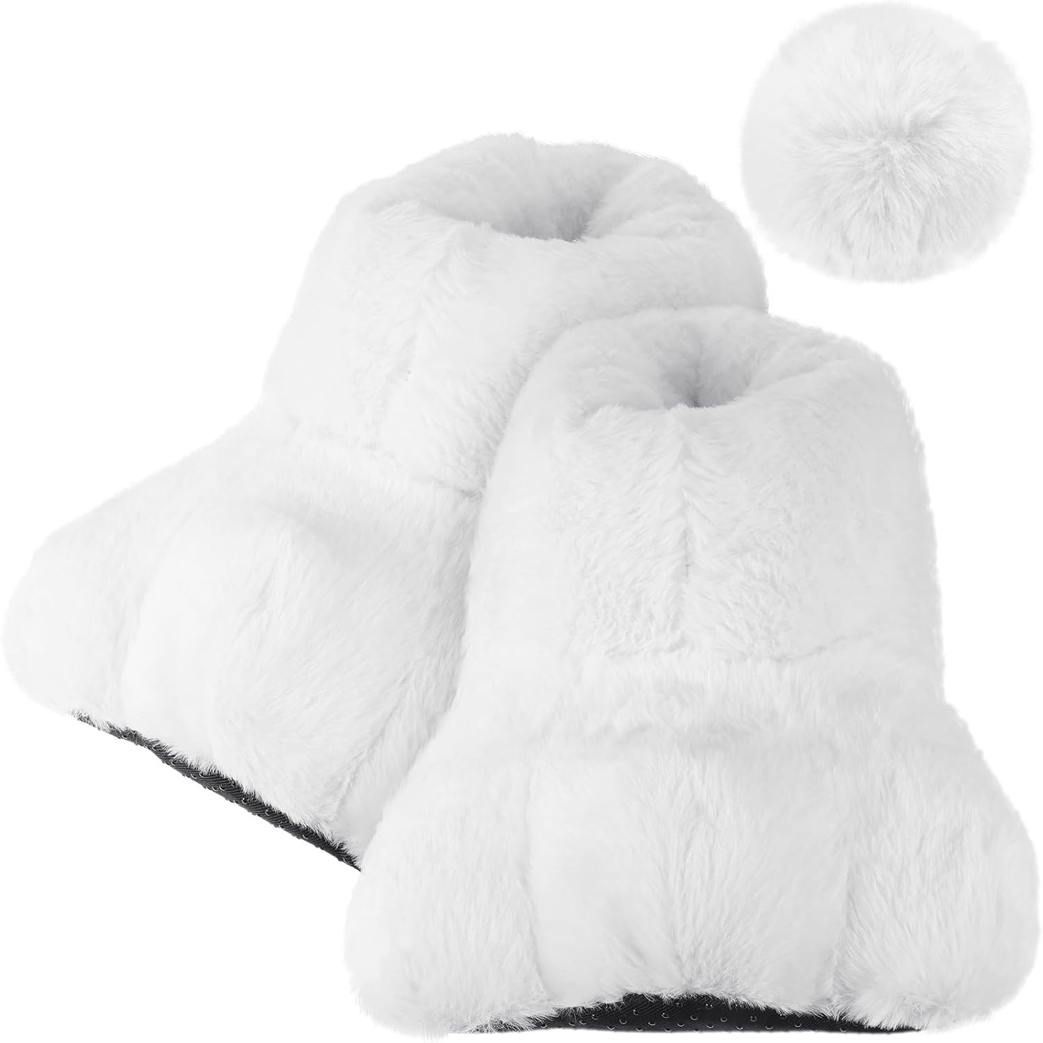 Easter Adult Bunny Shoes and Tail, Bunny Feet Slippers Rabbit Shoes for Women Man Bunny Costume Cosplay Accessories Large