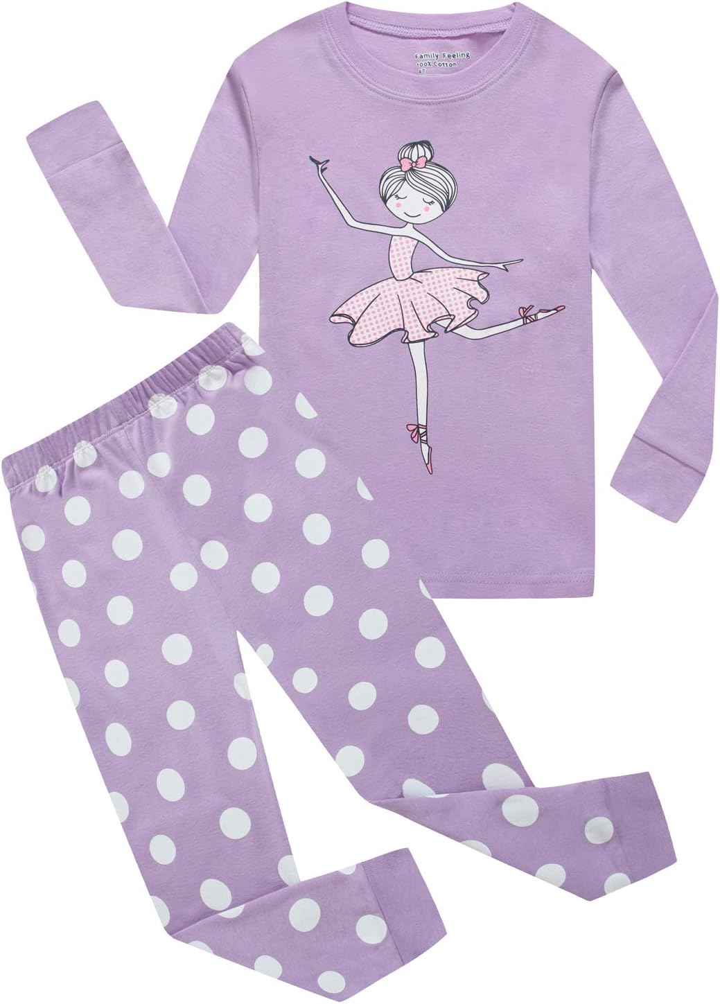 Kids & Toddler Girls Boys Pajamas 2 Piece Pjs Set 100% Cotton Sleepwear 5 Girls/Purple1