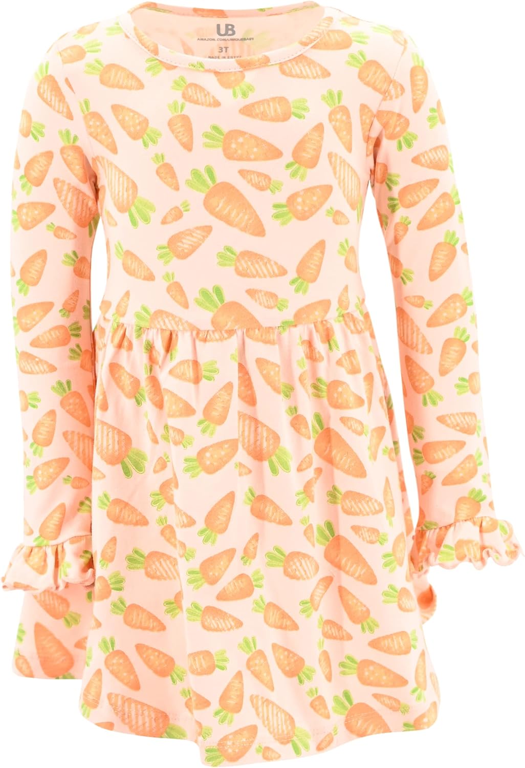 Girls Long Sleeve Ruffled Dresses for Toddlers and Kids