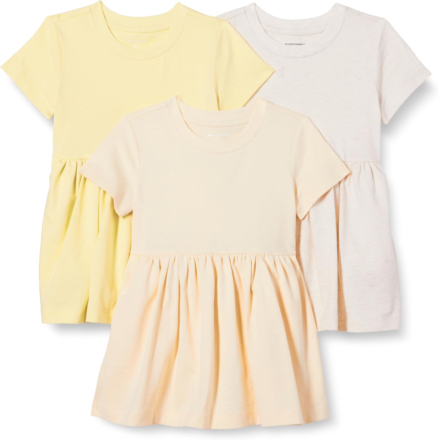 Girls and Toddlers' Short Sleeve Jersey Dress, Pack of 3