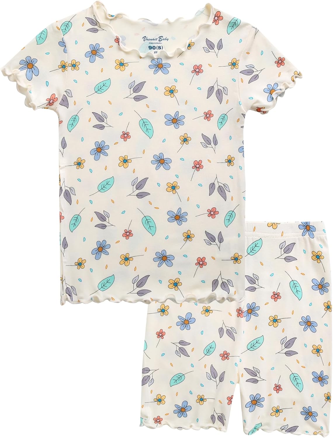 Vaenait Toddler Girls Boys Kids Girls Boys Animal Flower Patern Sleepwear Pajamas Summer Viscose Pjs 10 Years B01-summer Breeze