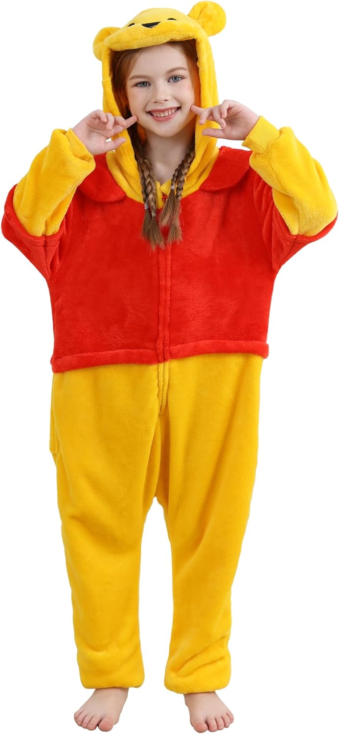 Unisex Children Animal Onesie, Halloween Costume Christmas Pajamas For Girls and Boys 4-13Y