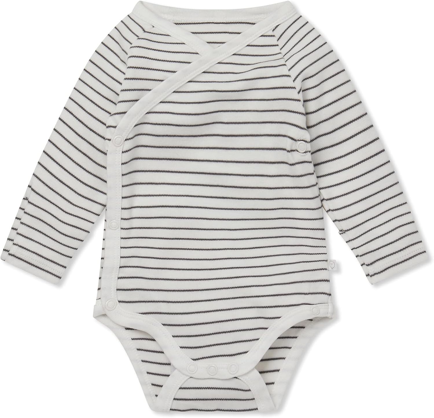 Baby Long Sleeve Kimono Bodysuit for Boys and Girls - Breathable Unisex Infant Soft Wrap Romper with Nickel Free Poppers