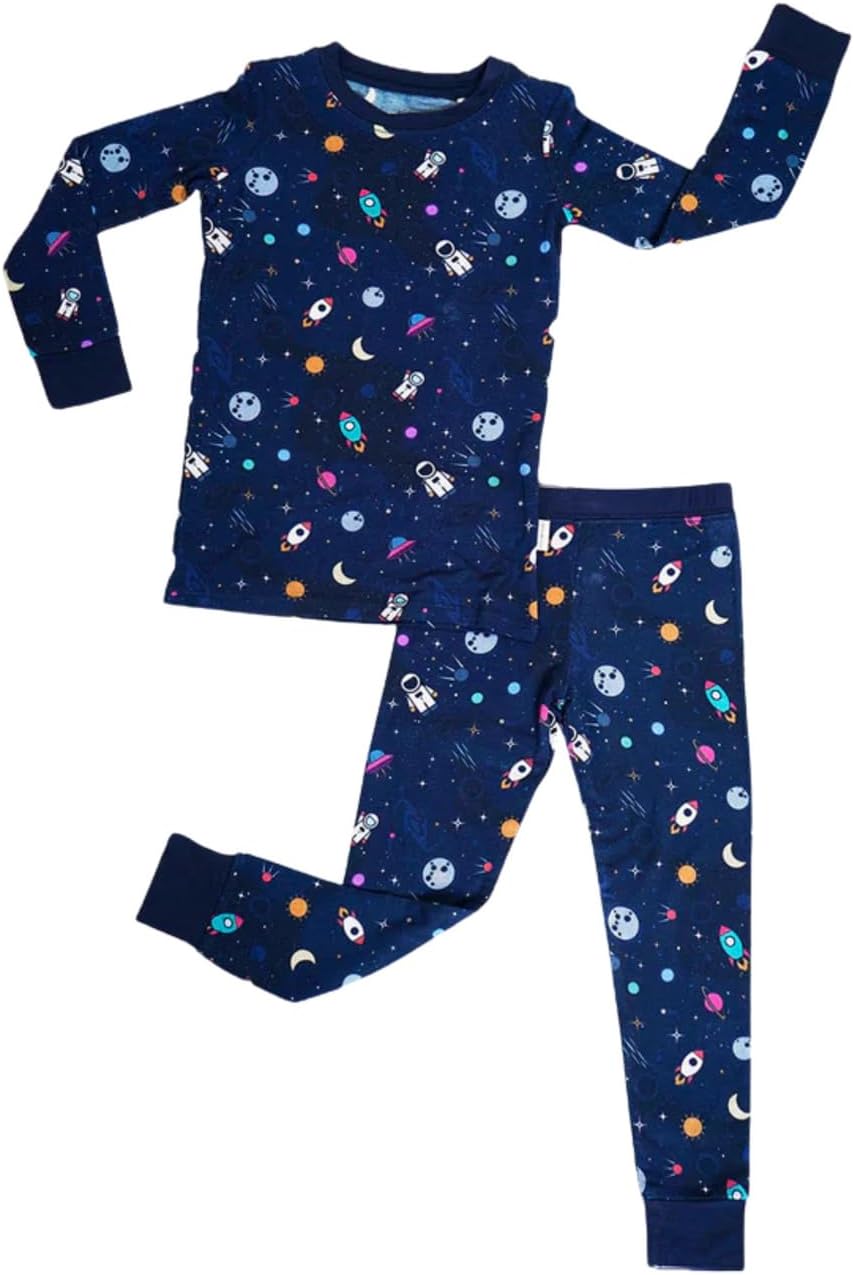 Bamboo Baby Pajamas - Long Sleeve Onesie Soft, Breathable, Stretchable Toddler Pajamas 95% Bamboo Viscose Kids PJs