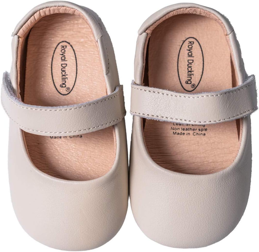 Genuine Leather Baby Shoes for Girls Boys Infant Toddler Mary Jane Walking Shoes Prewalker Princess Wedding Dress Shoes Ballet Flats