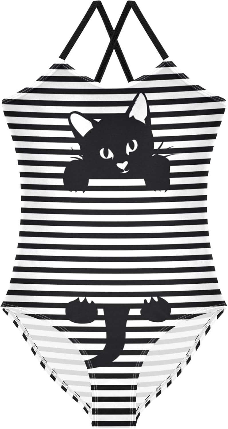 CaTaKu Girls One Piece Swimsuits Hawaiian Toddler Bathing Suit for Girls Kids Swimwear 3-10 Years 4T Multicolor03