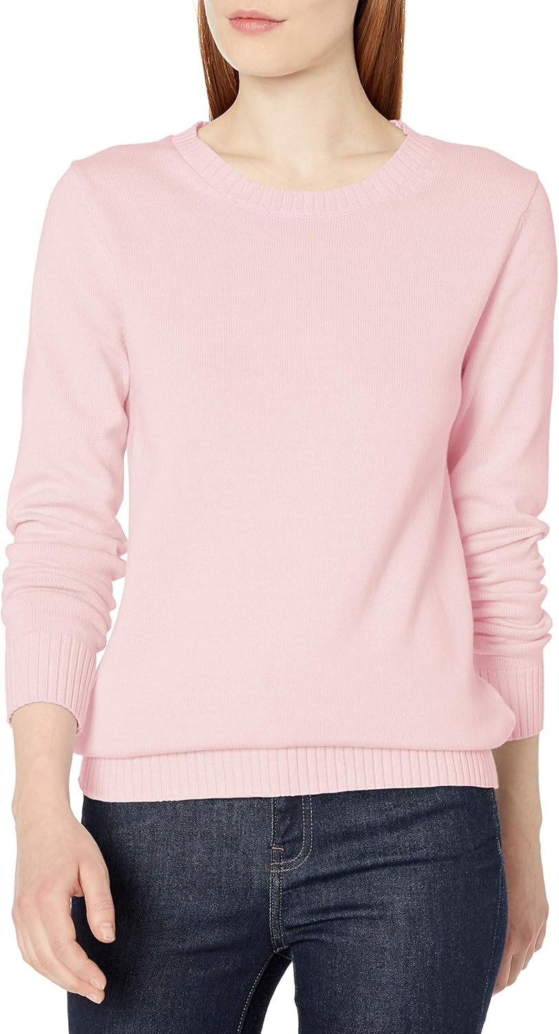 Women's Crewneck Sweater, 100% Cotton, Plus Size Available