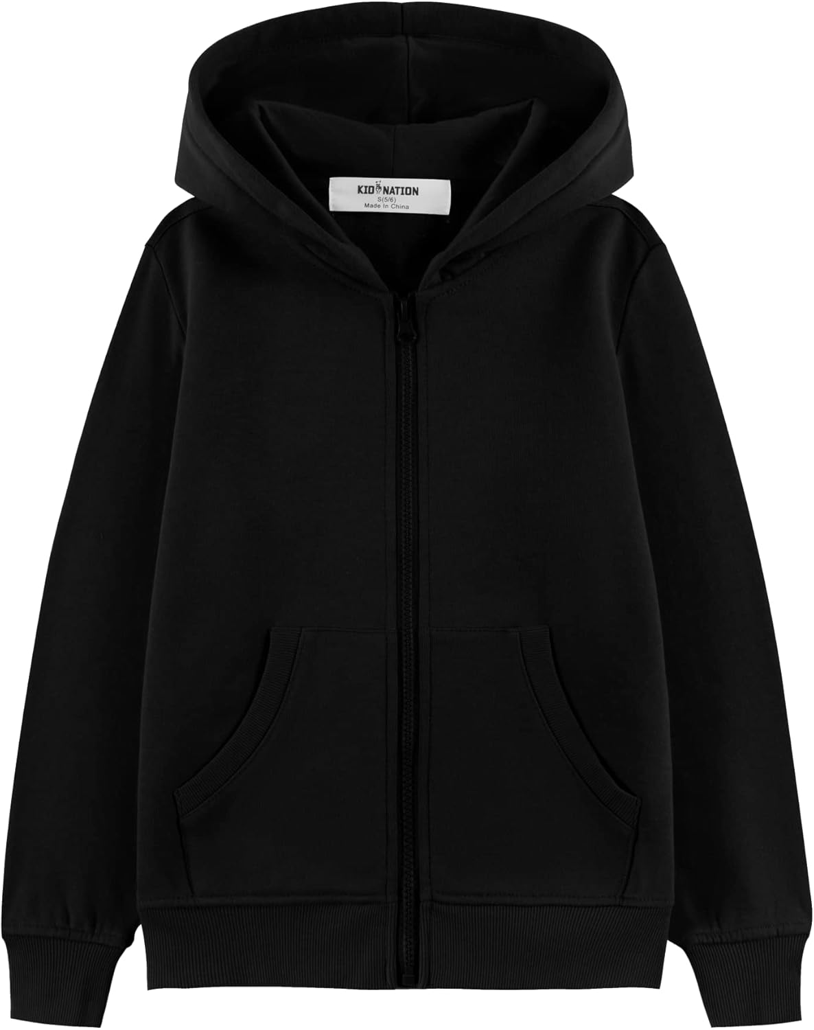 Kids Soft Brushed Fleece Zip-Up Hooded Sweatshirt Hoodie for Boys or Girls 4-12 Years