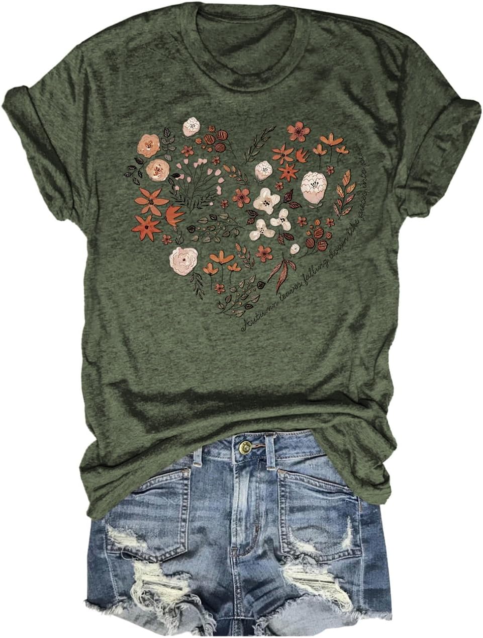 Fall T-Shirt for Women Family Halloween Thanksgiving Tops Cute Autumn Thankful Pumpkin Graphic Tees Small 713-green 1