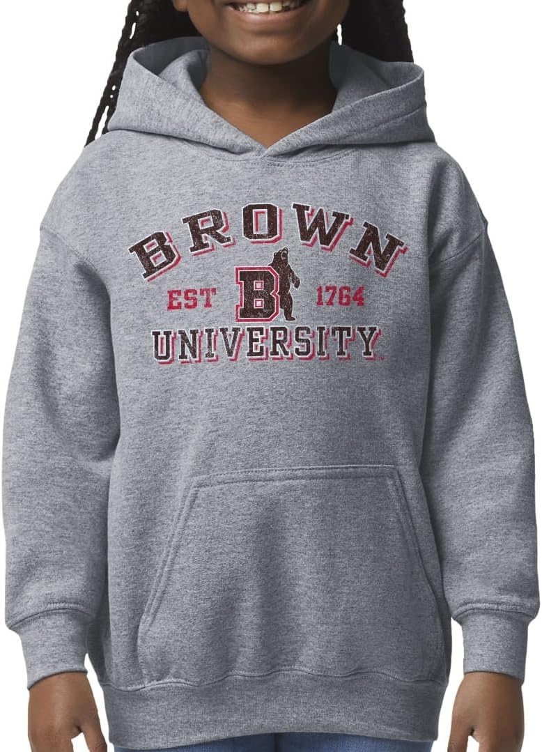 NCAA Unisex Youth Hooded Sweatshirt, Vintage Logo, Color Medium Brown Bears - Brown