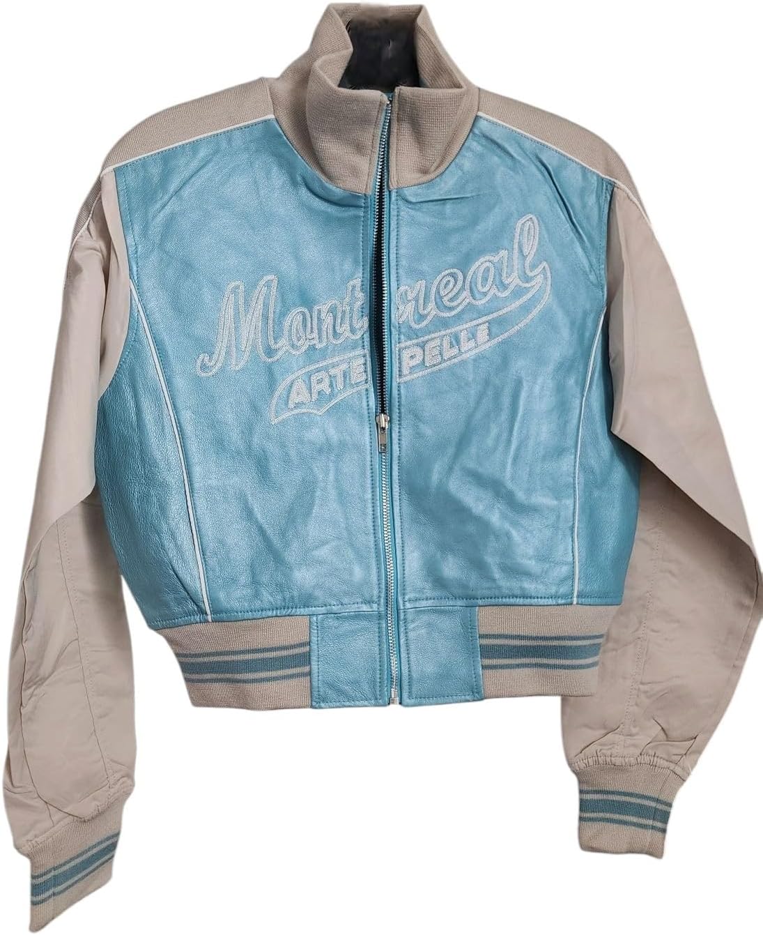 LADIES LEATHER & SUEDE MEDIUM (MONTREAL ARTE PELLE JACKETS), Blue, Medium