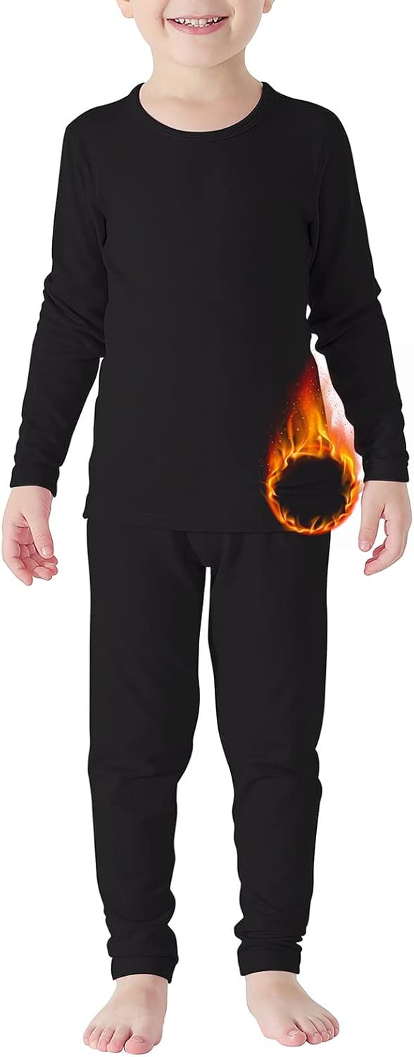 Kids Thermal Underwear Set Ultra Soft Kids Long Johns Sets Toddler Base Layer for Boys Girls
