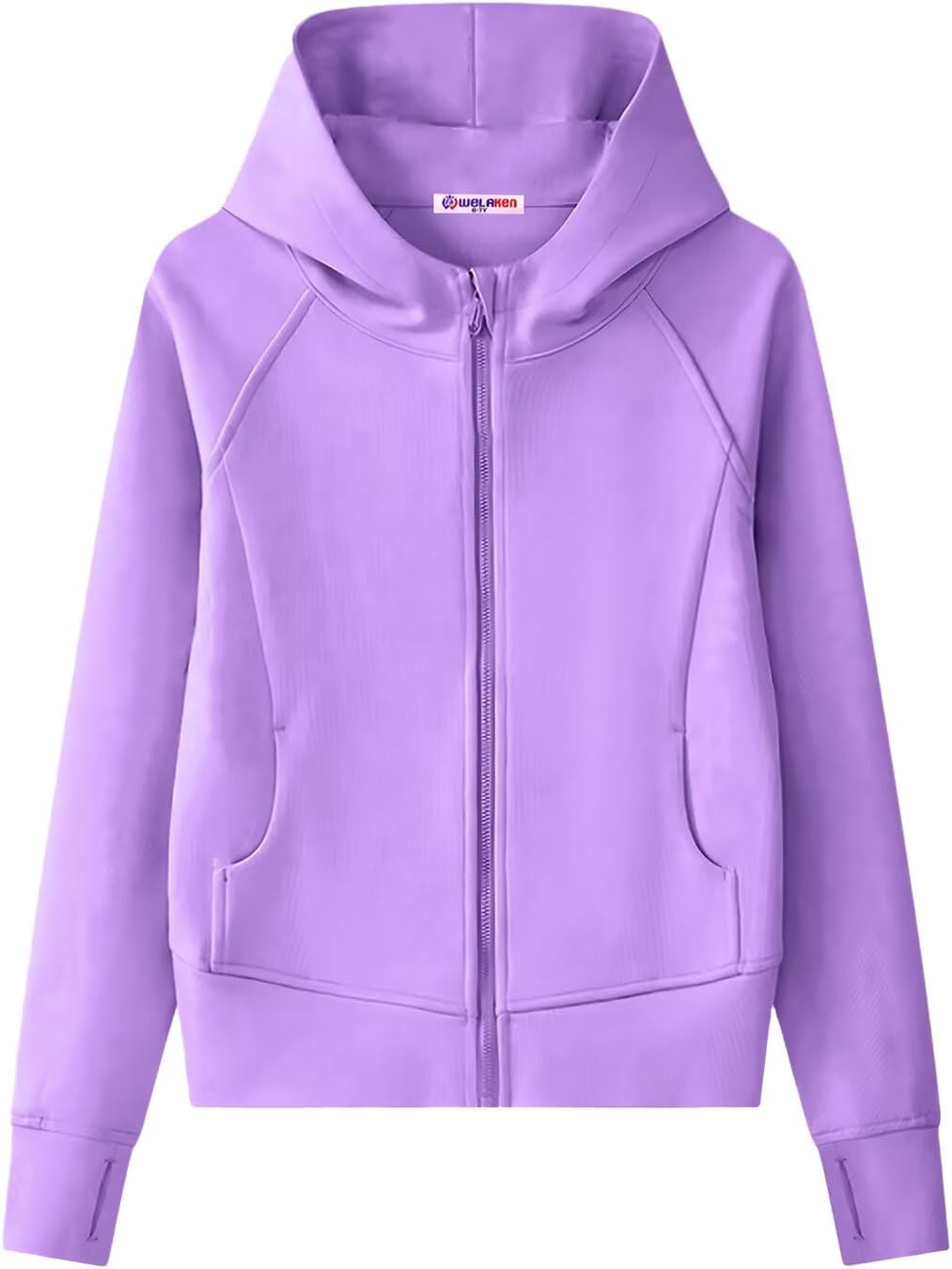 Girls' Zip-Up Hoodie Sweatshirt Kids Long Sleeve Hooded Sweatshirt with Pockets