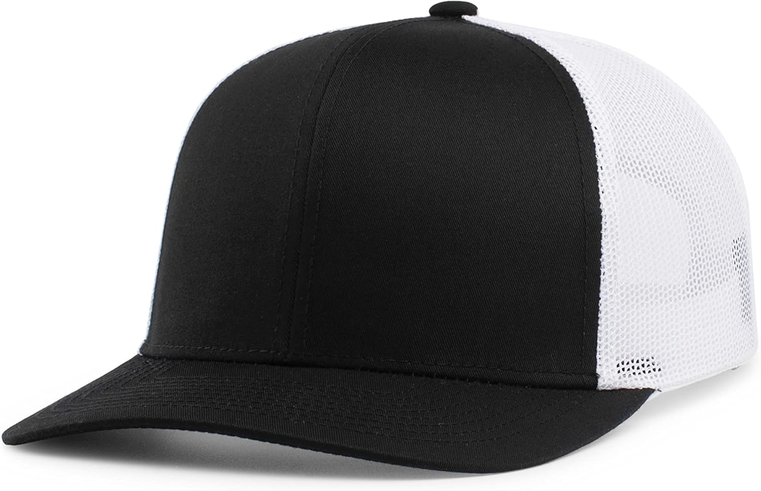 Snapback Trucker: Stylish Unisex Cap for All-Day Comfort One Size Black/White/Black