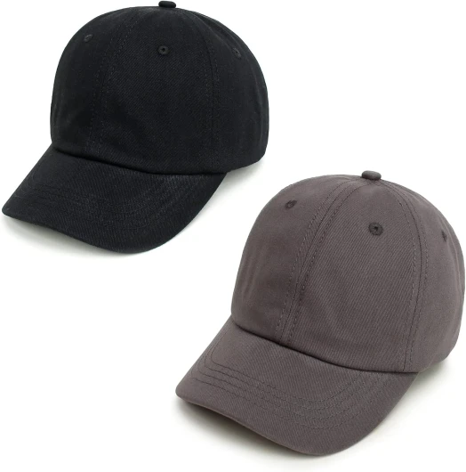 Toddler Boys Baby Girls Baseball Hats Kids Boy Caps Toddler Sun Hats for Summer Adjustable Size for 6M-6Y 2-6 Years A Black+grey