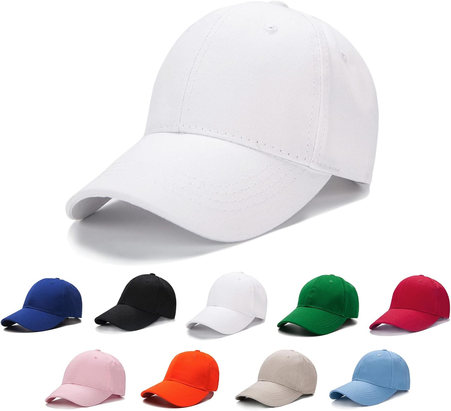 Baseball Cap for Kids-Adjustable Washed Cotton Golf Toddler Hat for Boys & Girls
