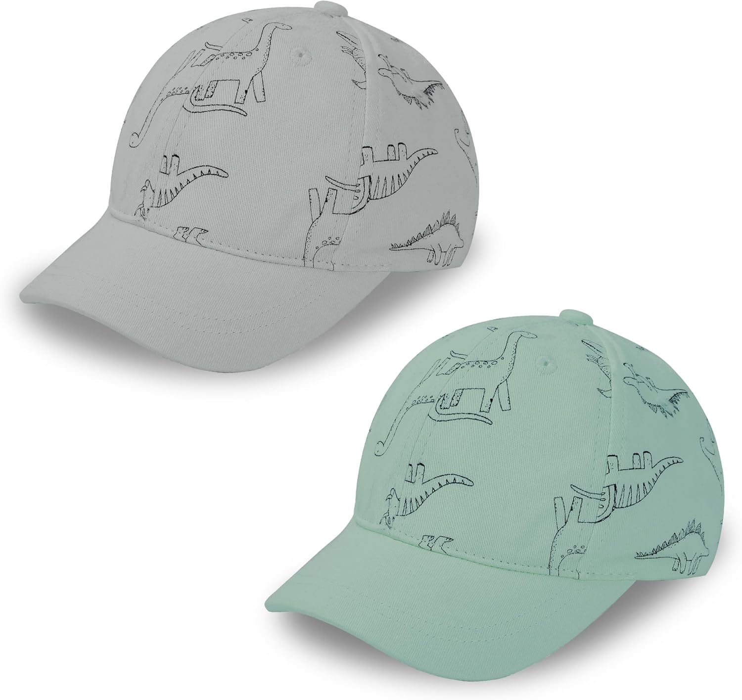 2 Packs Toddler Baseball Hat Baby Baseball Cap Kids Boys Girls Dinosaur Hats Infant Baseball Cap 0-6T