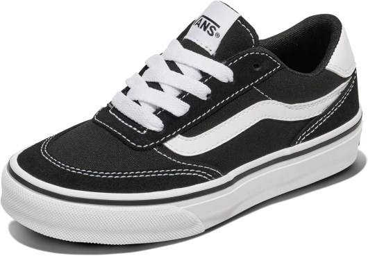 Kids' Brooklyn LS Shoe 1 Little Kid Suede/Canvas Black/White