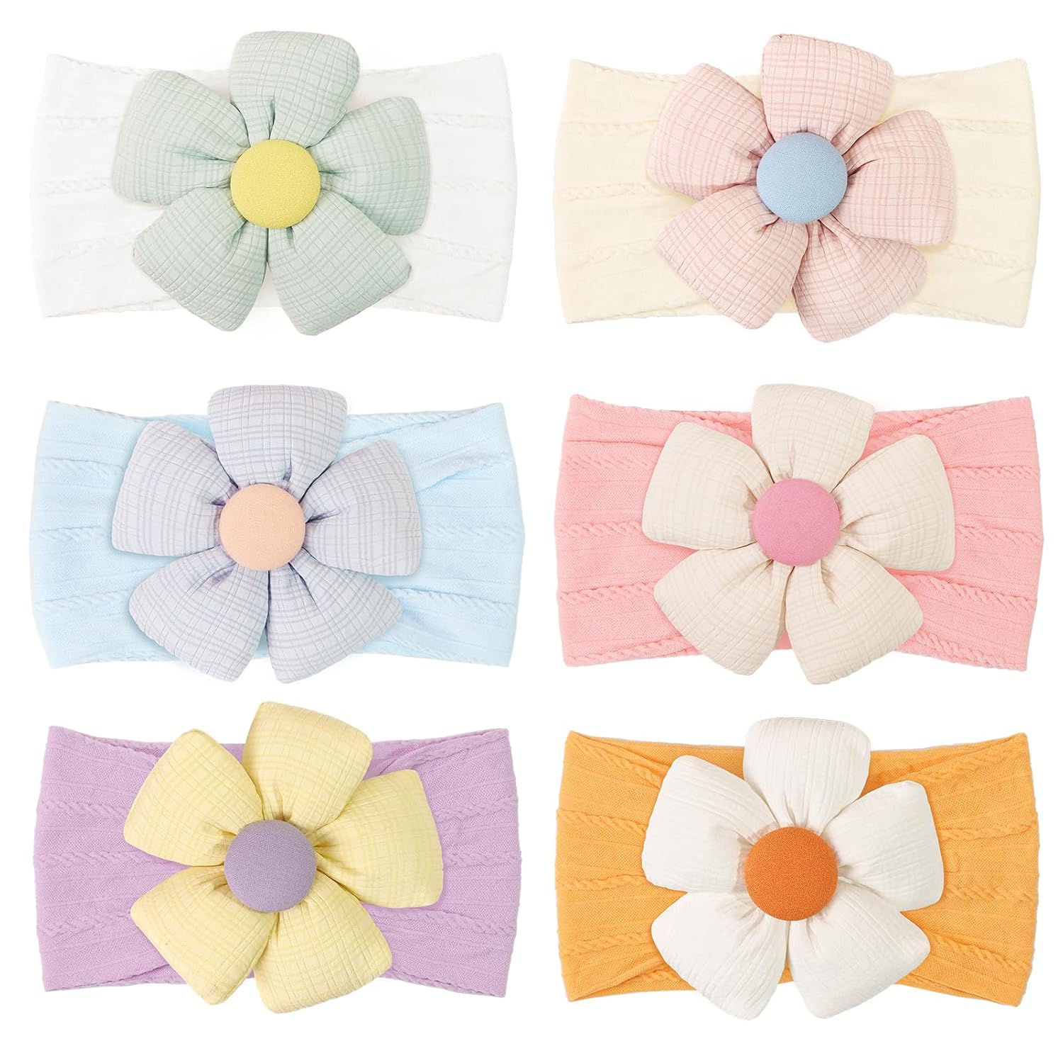 CÉLLOT Baby Flower Headbands Baby Girls Flower Bows Nylon Head Wear Hair Accessories for Newborn Infant Toddlers
