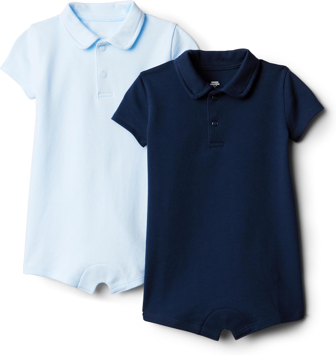 X Sofia Grainge Baby Boys' Short Sleeve Romper, Pack of 2 Light Blue/Navy 24 Months