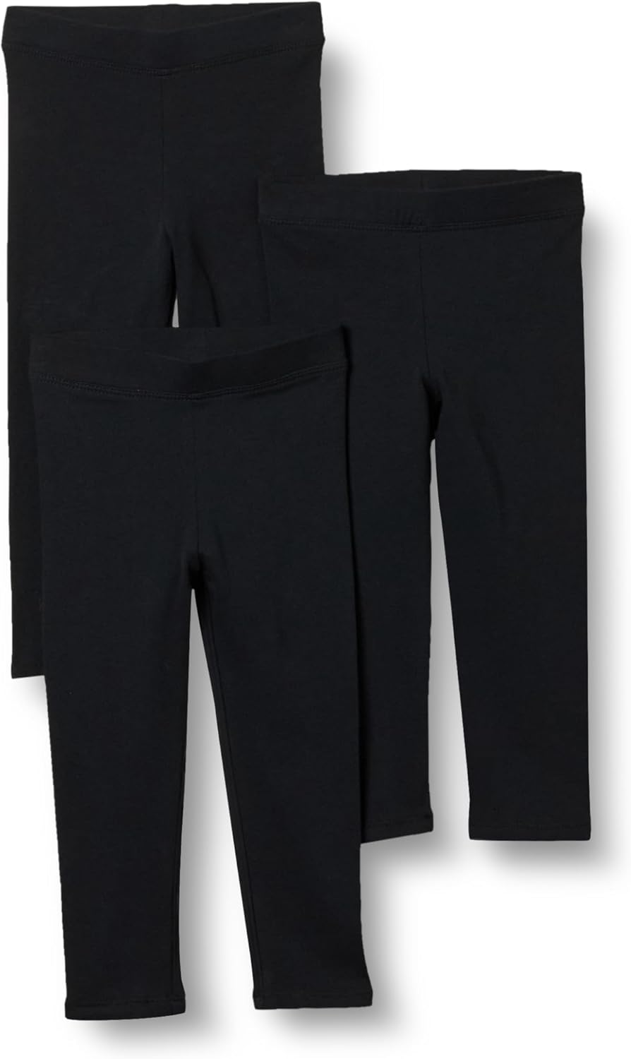 Girls and Toddlers' Leggings, Multipacks 3 Black 4T