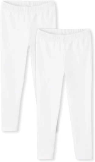 Girls' and Toddler Pull on Leggings,multipacks 2T White/White 2-pack