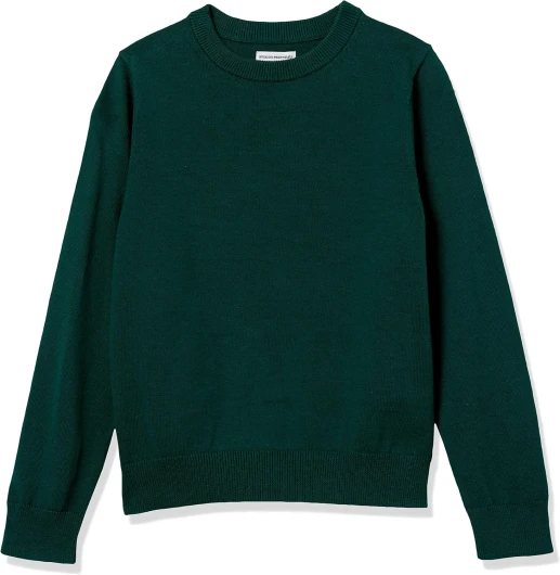 Boys and Toddlers' Uniform Cotton Crewneck Sweater Small Green