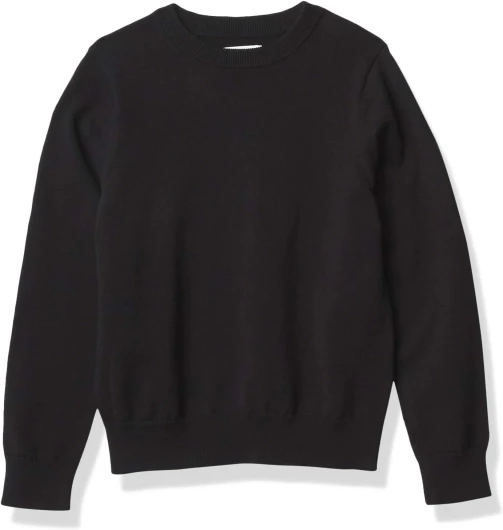 Boys and Toddlers' Uniform Cotton Crewneck Sweater XX-Large Black