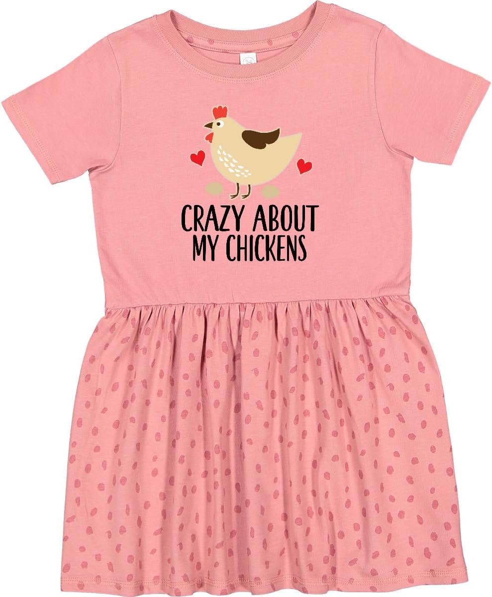 Cute Chicken Farming Toddler Dress 4T Mauve With Speckles