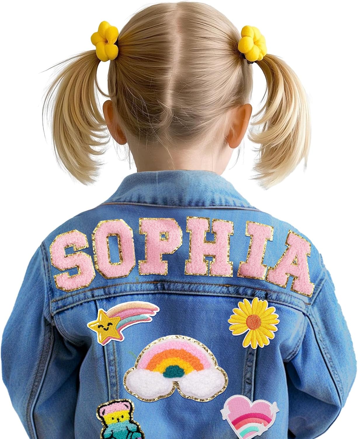 Personalized Kids Denim Jacket with Name, Custom Jean Jackets for Girls, Back to School Outfits, Girl Denim Jacket Clothes, 1-8 Years Old Boys Girls Birthday Christmas Gifts for Kids