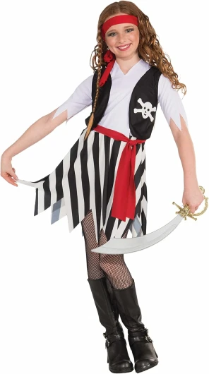 Girls Forum Little Lady Buccaneer Pirate Costume Medium As Shown