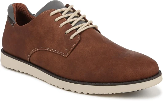 Dr - Scholl's Men's Sync Oxford 12 Wide Dark Tan Smooth