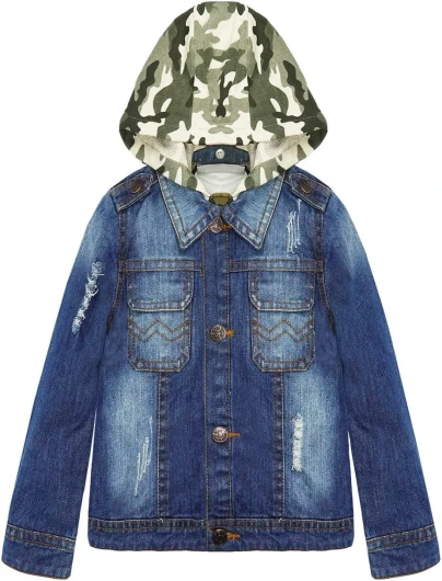 Little Kids Jean Jacket,Embroidery Denim Coat Outfit 4-5T Blue-2371