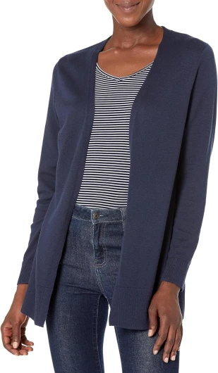 Women's Lightweight Open-Front Cardigan Sweater (Available in Plus Size) X-Large Navy