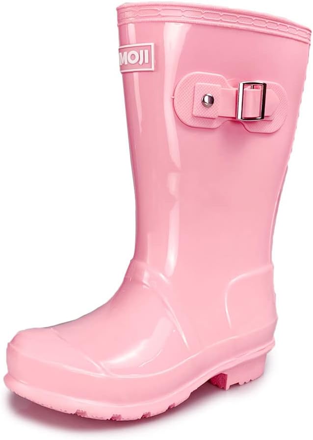 Gril Easy On Rain Boots (Little Kid/Big Kid) 5-5.5 Big Kid Solid-pink