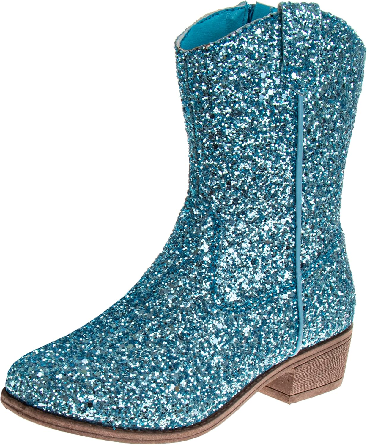 Glitter Girls Cowgirl Boots Mid Calf Boots Girl Cowboy Boots Size Little Kids/Big Kids 4 Big Kid Blue Glitter