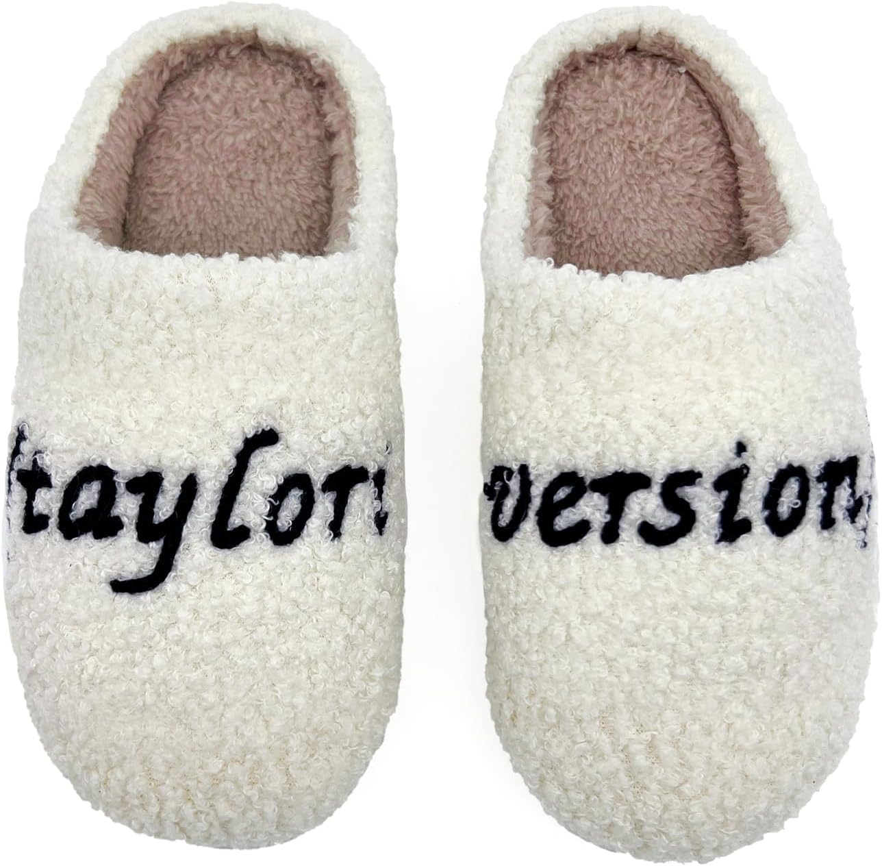 Kids Taylors Slippers Boys Girls 1989 Cute House Slippers Comfy Warm Fuzzy Flat Slides for Home Indoor Shoes Little/Big Kids 12-13 Little Kid Black