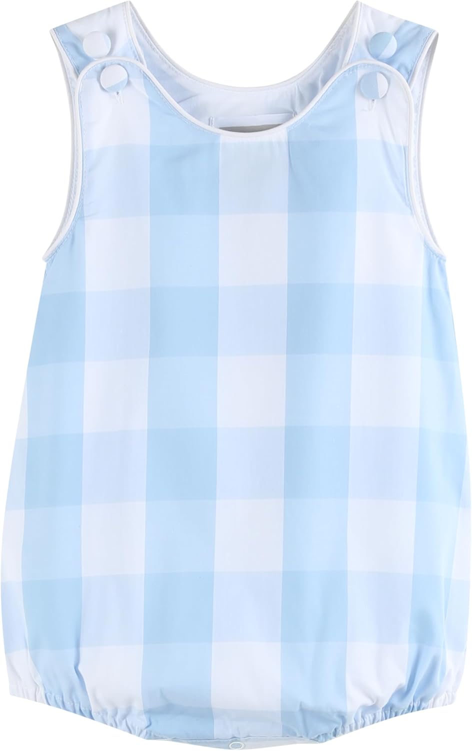 Baby & Toddler Boys and Girls Seersucker or Gingham One-Piece Bubble Romper 2T Large Blue Check