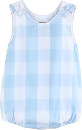 Baby & Toddler Boys and Girls Seersucker or Gingham One-Piece Bubble Romper 2T Large Blue Check