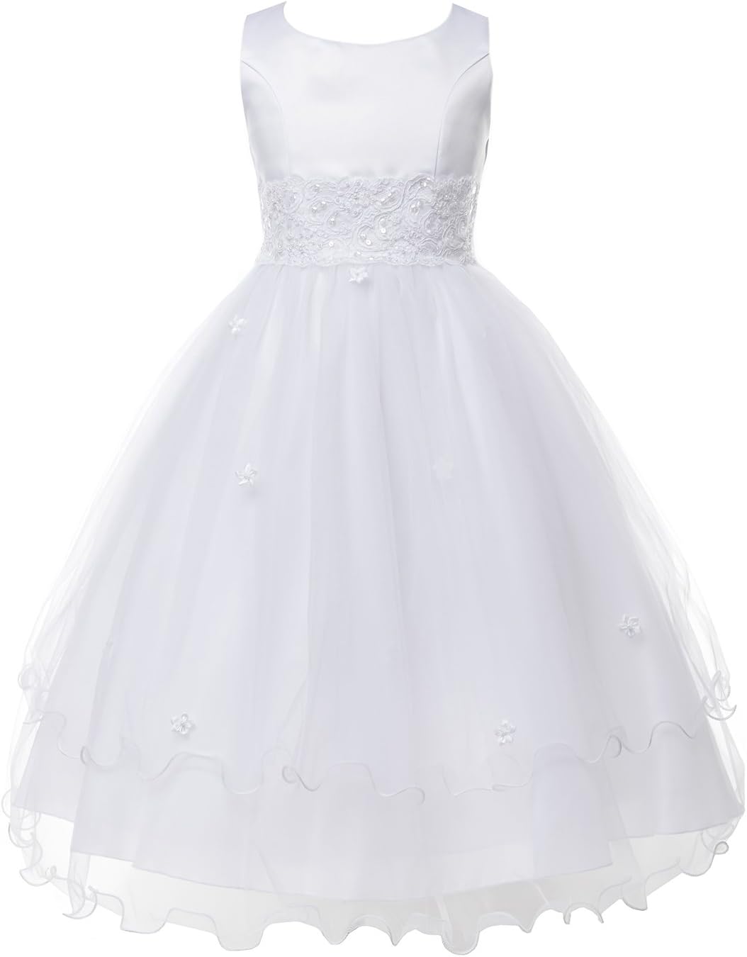 Girls Graceful First Communion Dress (Size 2-16) 10 White