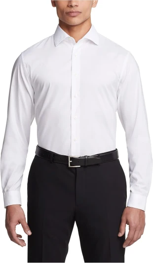 Unlisted Men's Slim Fit Solid Dress Shirt - Amazon Exclusive 15"-15.5" Neck 32"-33" Sleeve White